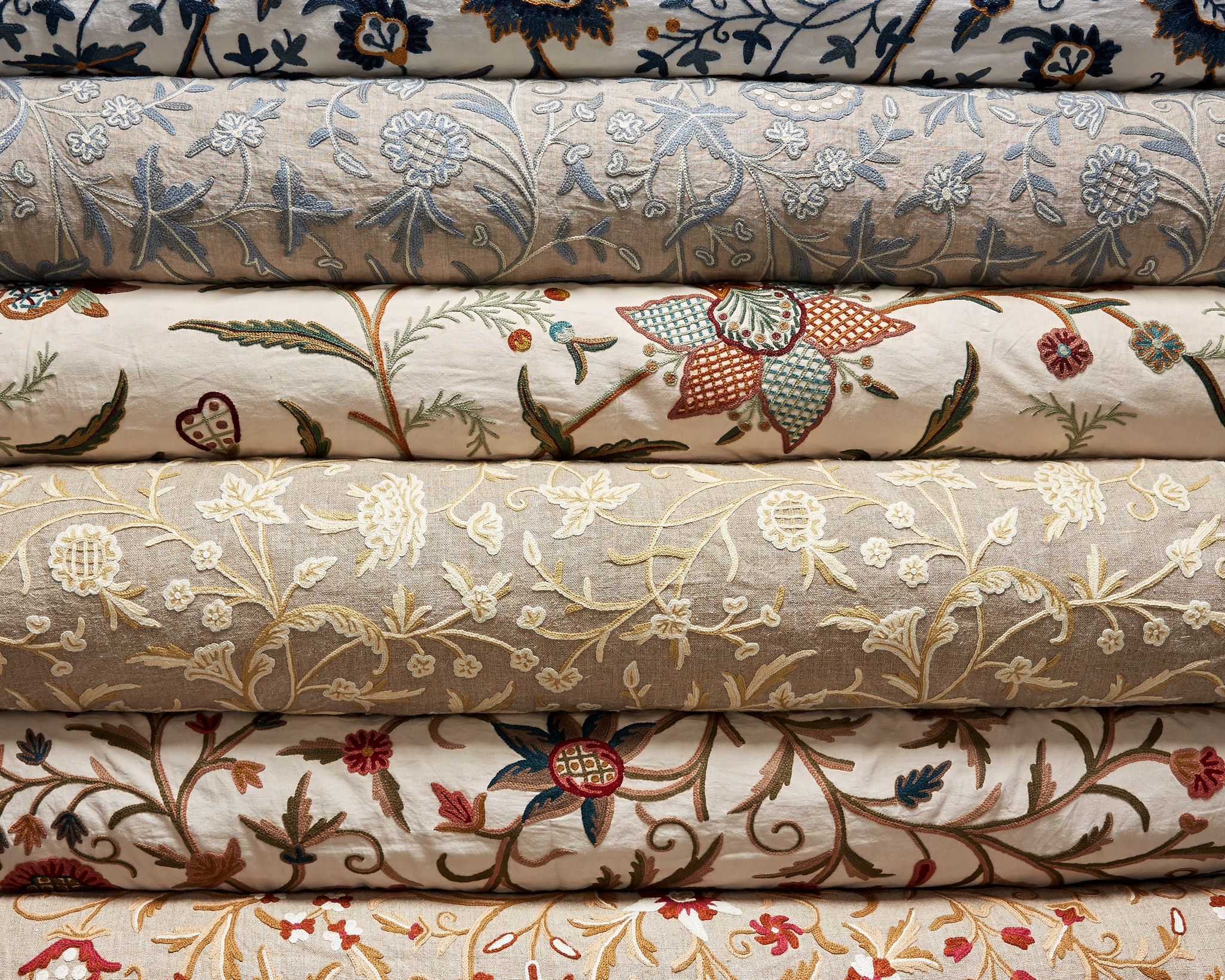 Fabric on the roll, available by the metre or yard