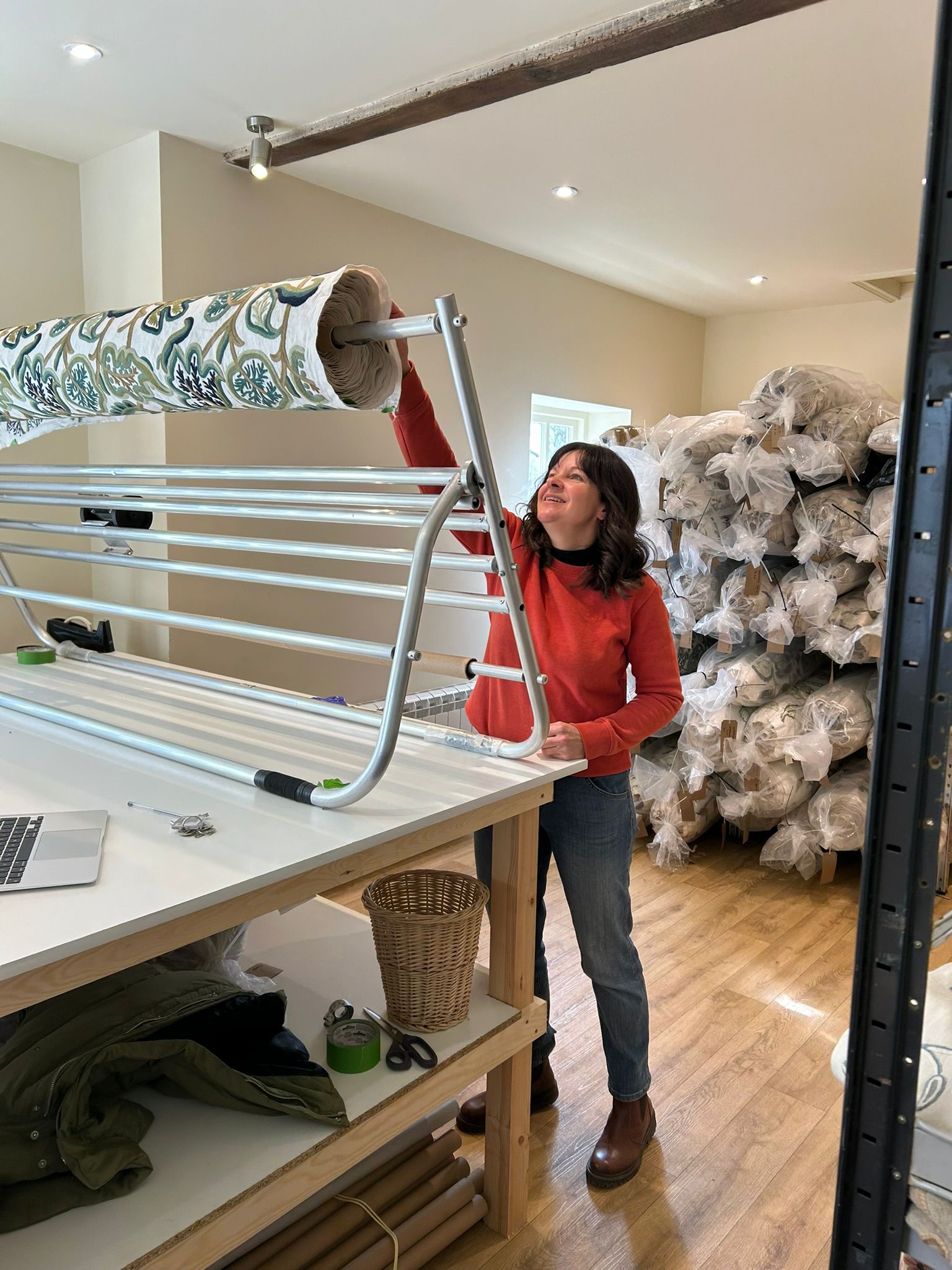 Samples cut from stock, from the same roll as your fabric